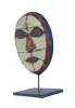 Product image 2 of the product “Small Mask on stand - Modell 2, 53cm height, sculpture from upcyceled oil barrel. ”